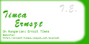 timea ernszt business card